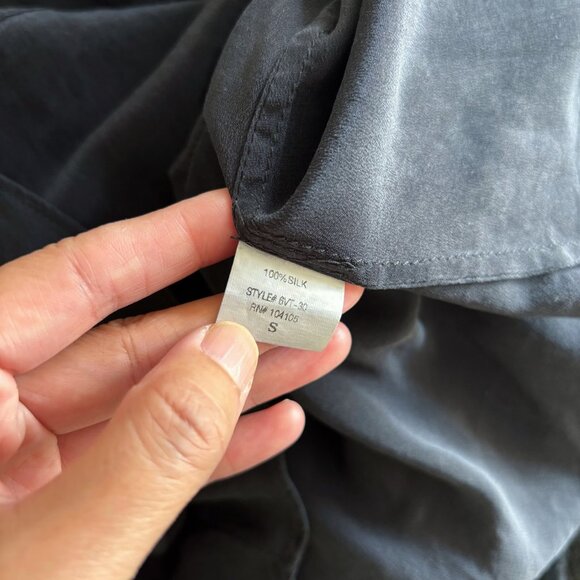 Olive Olivia silk tank top black asymmetrical - Picture 8 of 8